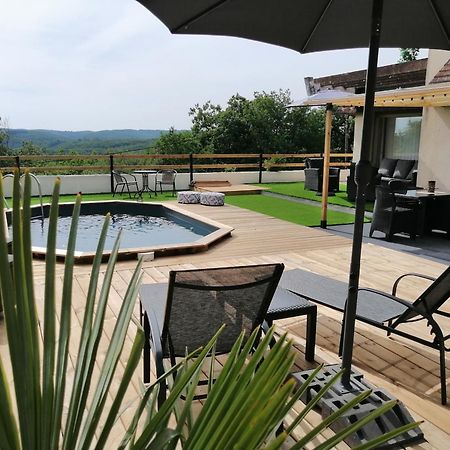 Lapausedegout Piscine Chambres Climatisees Jacuzzi Terrasse Lachapelle-Auzac Buitenkant foto