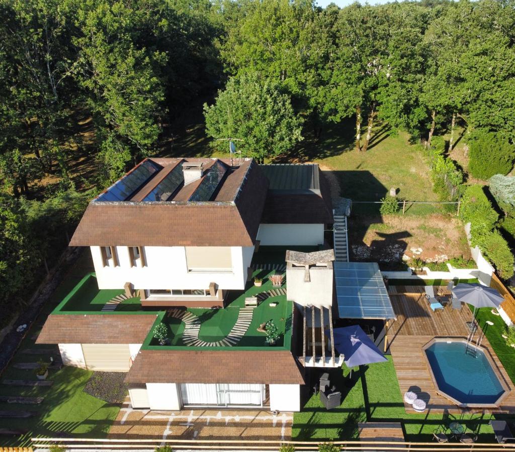 Lapausedegout Piscine Chambres Climatisees Jacuzzi Terrasse Lachapelle-Auzac Buitenkant foto